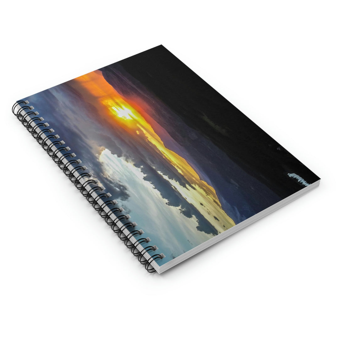 Rainy Sunset - Spiral Ruled Line Notebook - Visiting This World