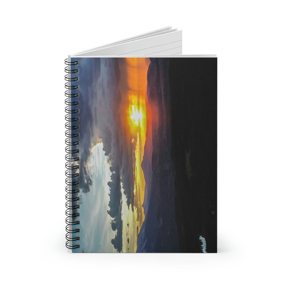 Rainy Sunset - Spiral Ruled Line Notebook - Visiting This World