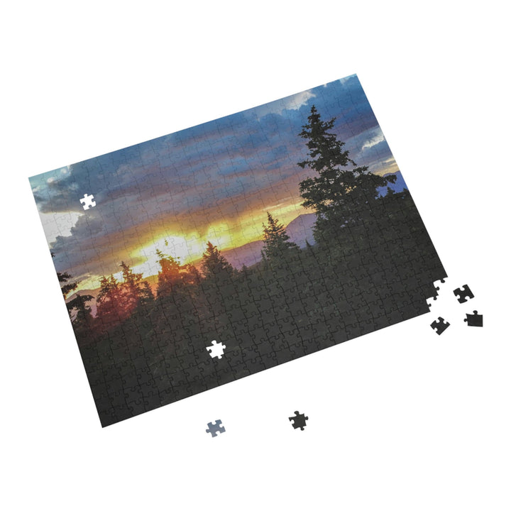 Rainy Sunset Through the Trees - Nature Puzzle (96, 252, 500, 1000-Piece) - Visiting This World