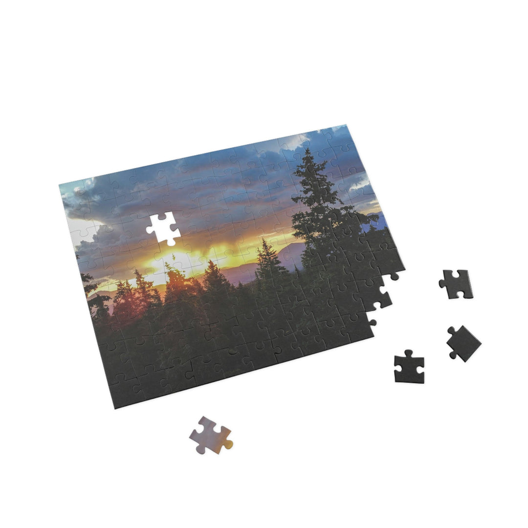 Rainy Sunset Through the Trees - Nature Puzzle (96, 252, 500, 1000-Piece) - Visiting This World