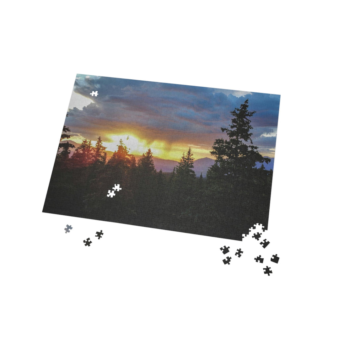 Rainy Sunset Through the Trees - Nature Puzzle (96, 252, 500, 1000-Piece) - Visiting This World