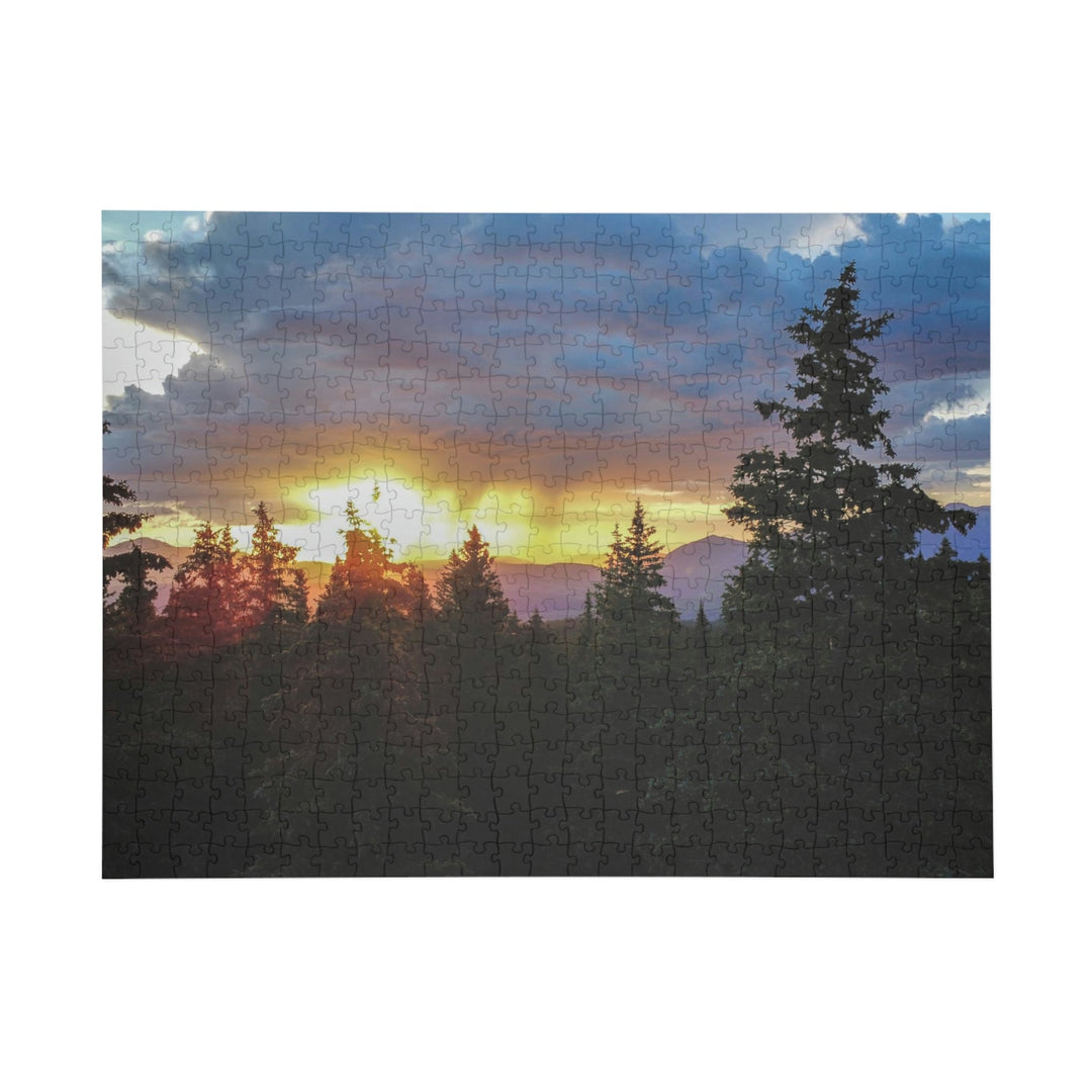 Rainy Sunset Through the Trees - Nature Puzzle (96, 252, 500, 1000-Piece) - Visiting This World