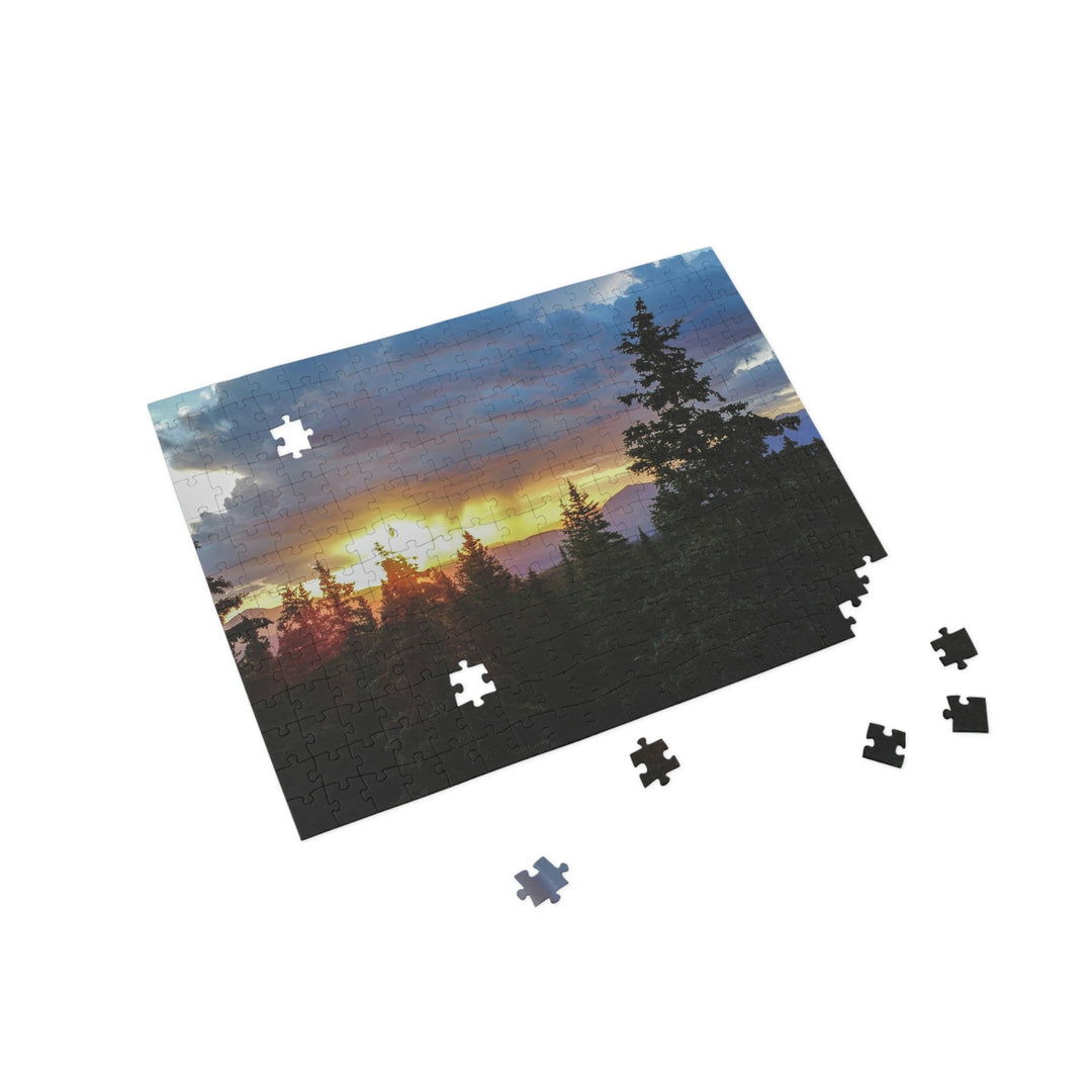 Rainy Sunset Through the Trees - Nature Puzzle (96, 252, 500, 1000-Piece) - Visiting This World