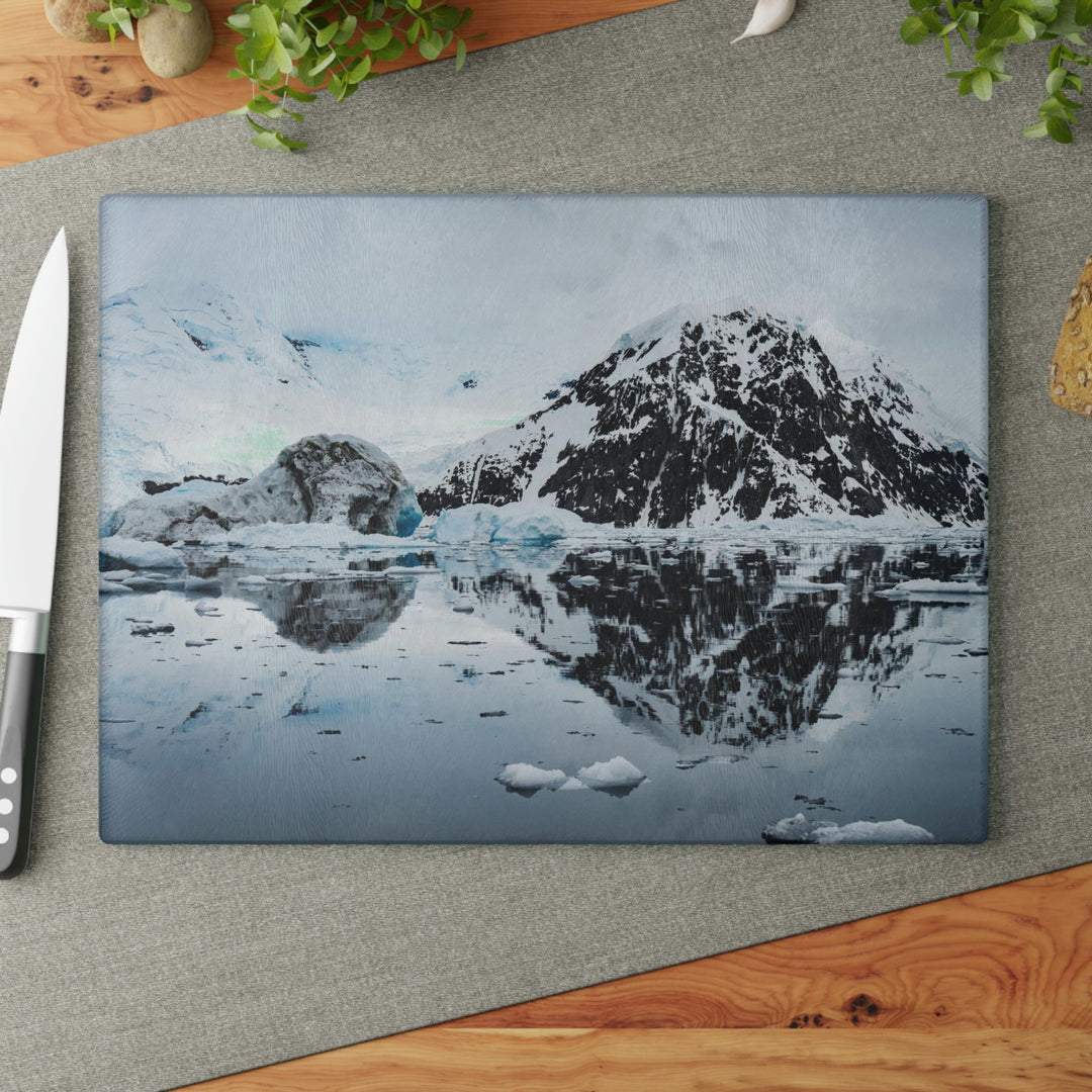 Reflected Calm - Glass Cutting Board - Visiting This World