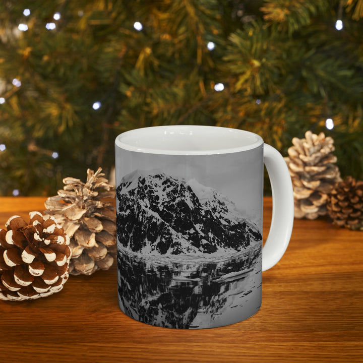 Reflected Calm in Black and White - Ceramic Mug 11oz - Visiting This World