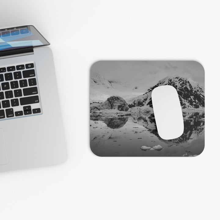 Reflected Calm in Black and White - Mouse Pad (Rectangle) - Visiting This World