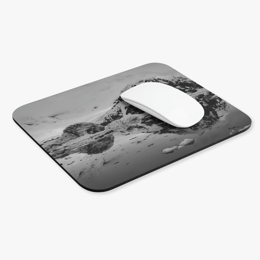 Reflected Calm in Black and White - Mouse Pad (Rectangle) - Visiting This World