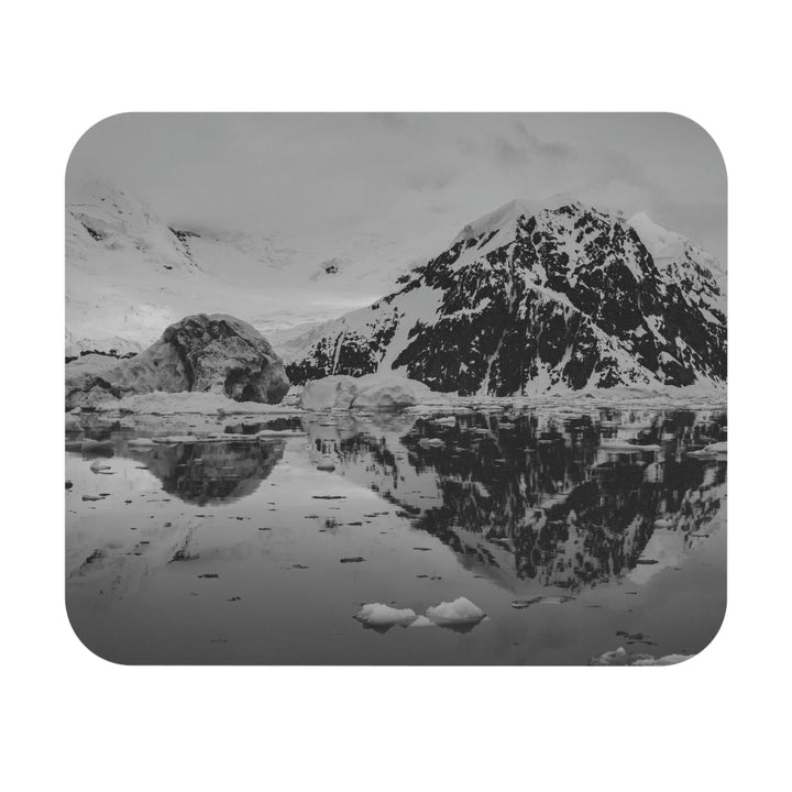 Reflected Calm in Black and White - Mouse Pad (Rectangle) - Visiting This World