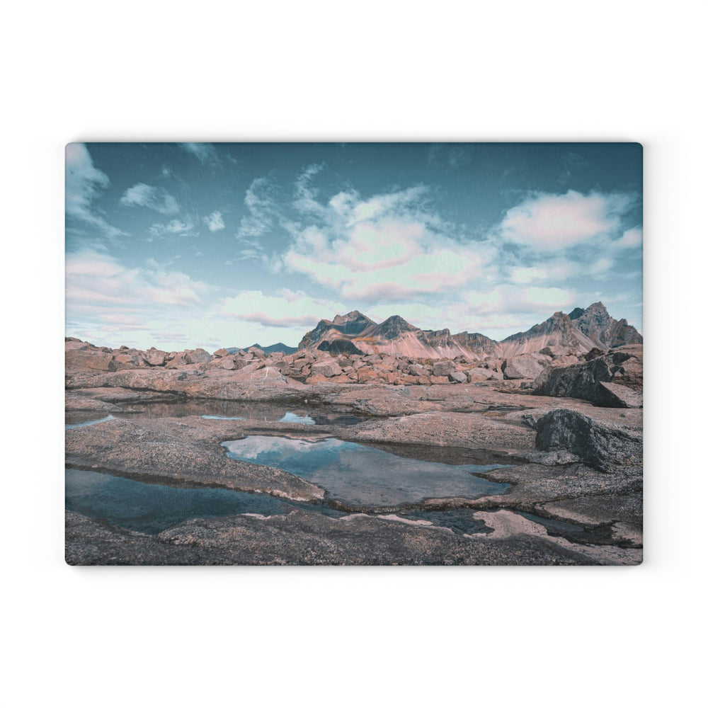 Reflecting Pools - Glass Cutting Board - Visiting This World