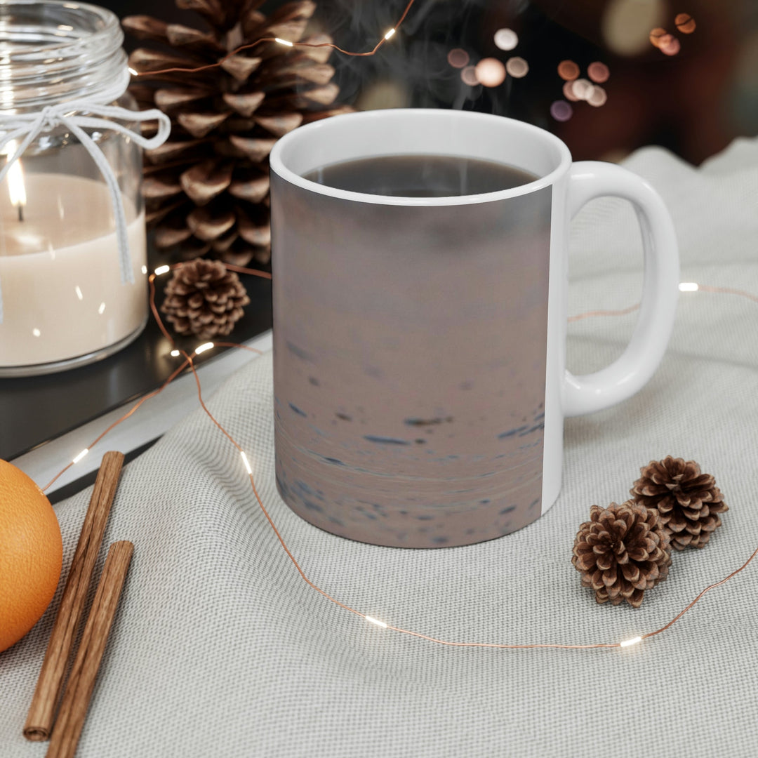 Sanderling in Soft Dusk Light - Ceramic Mug 11oz - Visiting This World