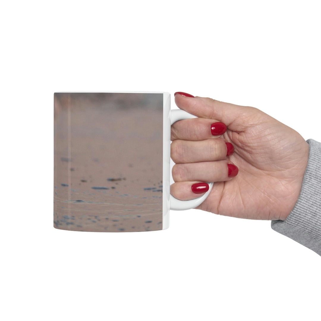 Sanderling in Soft Dusk Light - Ceramic Mug 11oz - Visiting This World