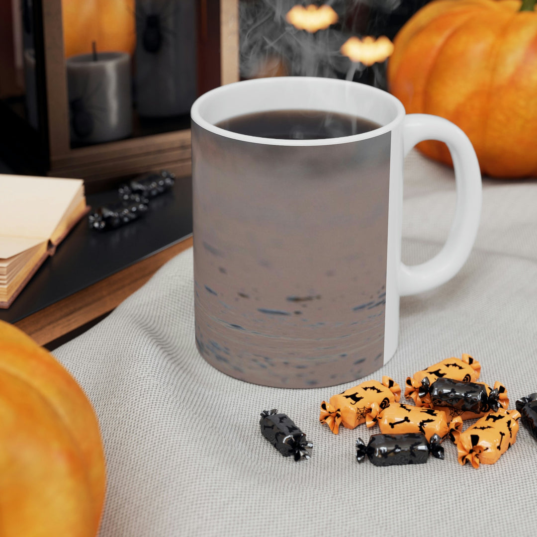 Sanderling in Soft Dusk Light - Ceramic Mug 11oz - Visiting This World