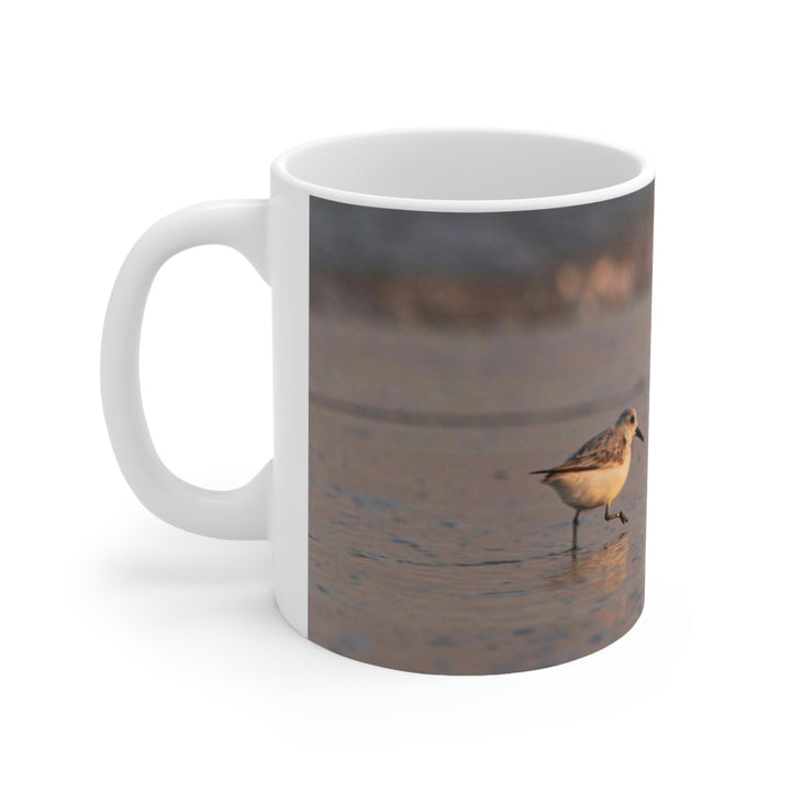 Sanderling in Soft Dusk Light - Ceramic Mug 11oz - Visiting This World