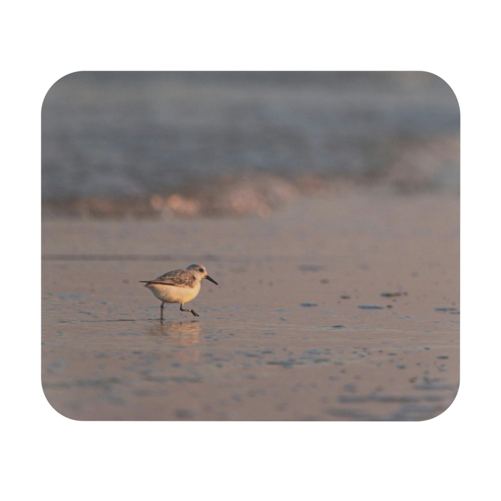 Sanderling in Soft Dusk Light - Mouse Pad (Rectangle) - Visiting This World