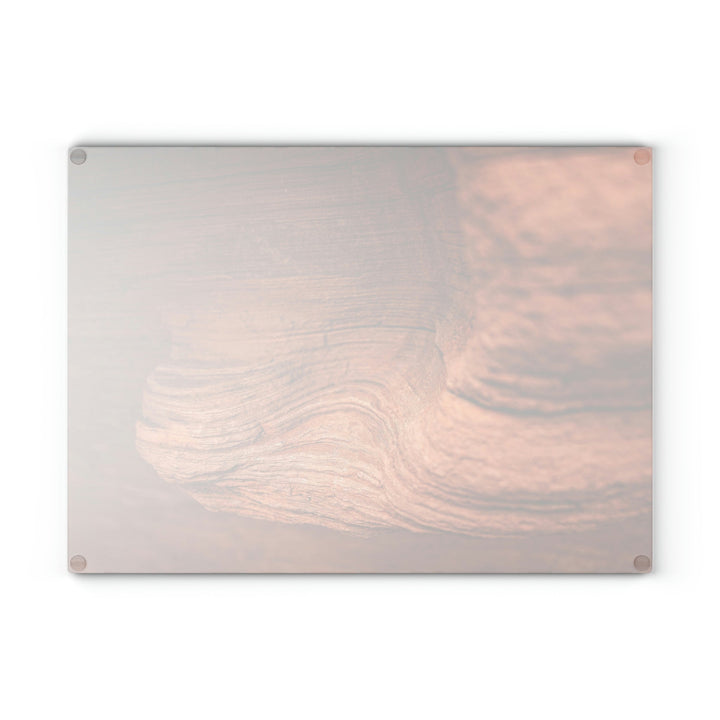 Sedimentary Rock Curves - Glass Cutting Board - Visiting This World