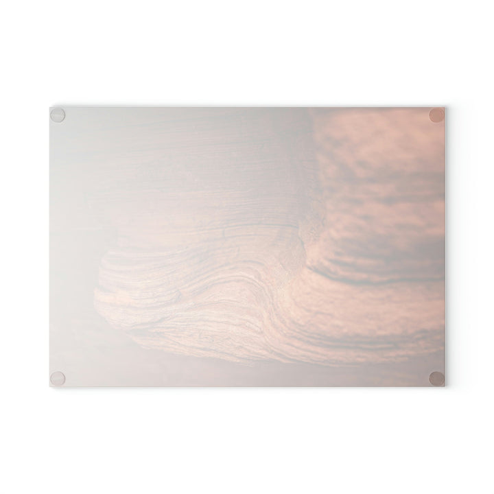 Sedimentary Rock Curves - Glass Cutting Board - Visiting This World