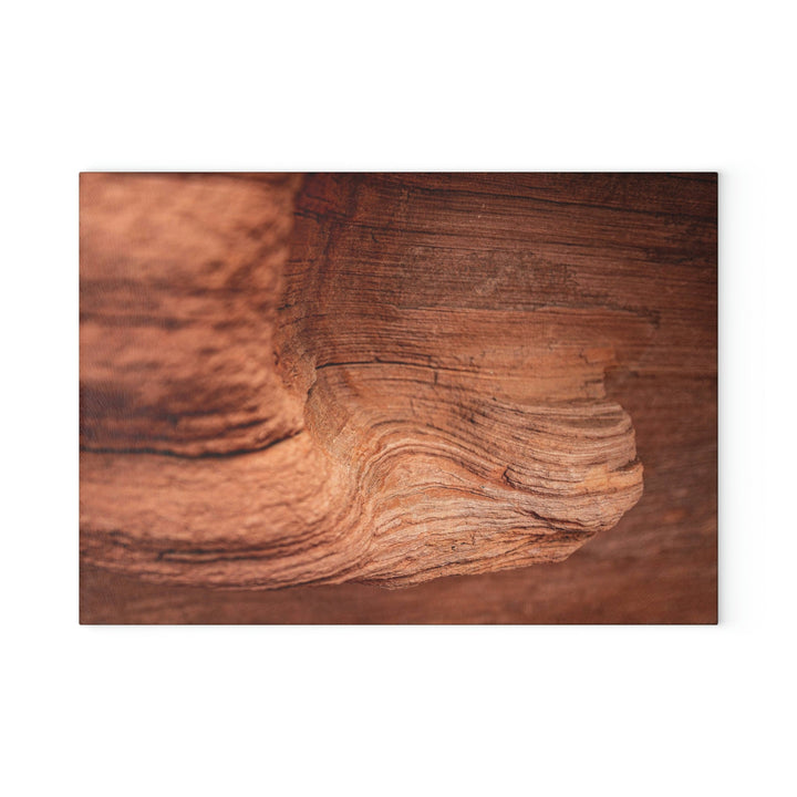 Sedimentary Rock Curves - Glass Cutting Board - Visiting This World