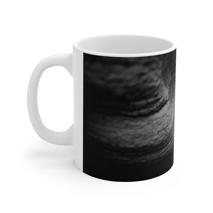 Sedimentary Rock Curves in Black and White - Ceramic Mug 11oz - Visiting This World