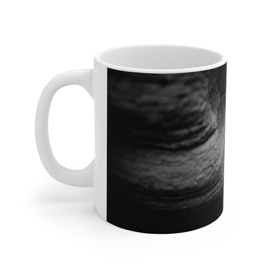 Sedimentary Rock Curves in Black and White - Ceramic Mug 11oz - Visiting This World