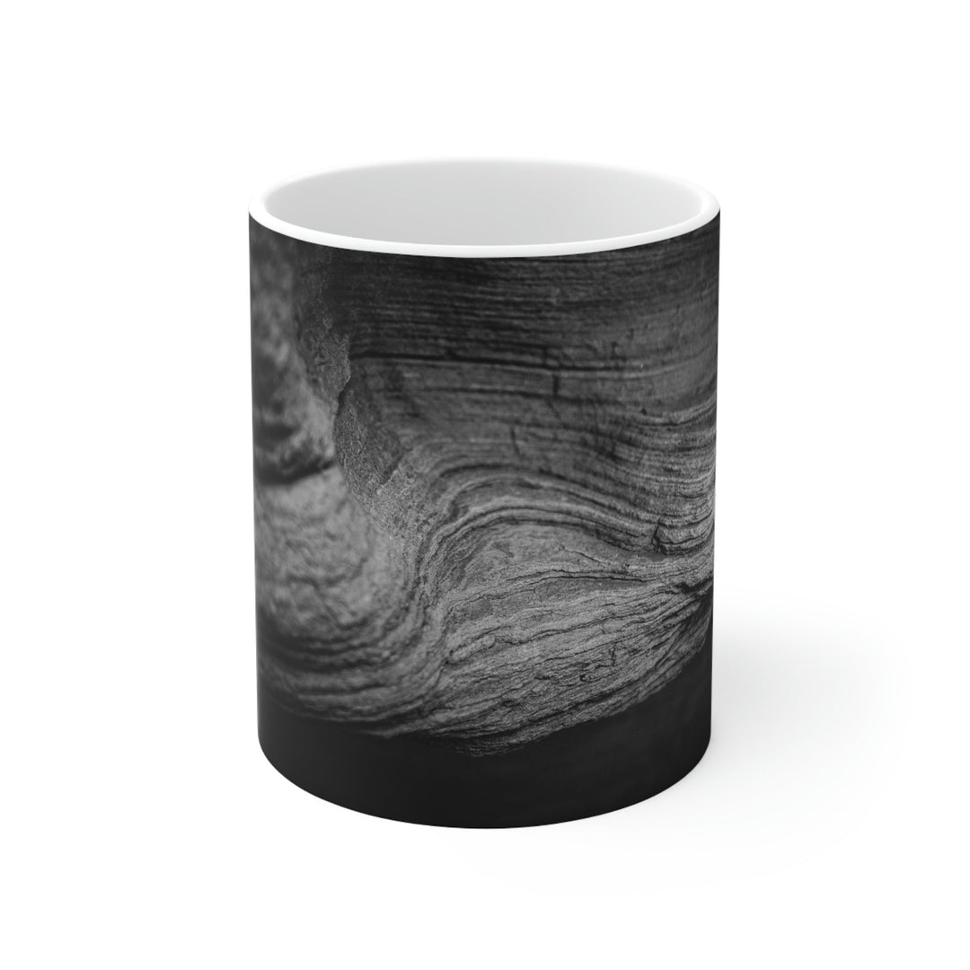 Sedimentary Rock Curves in Black and White - Ceramic Mug 11oz - Visiting This World