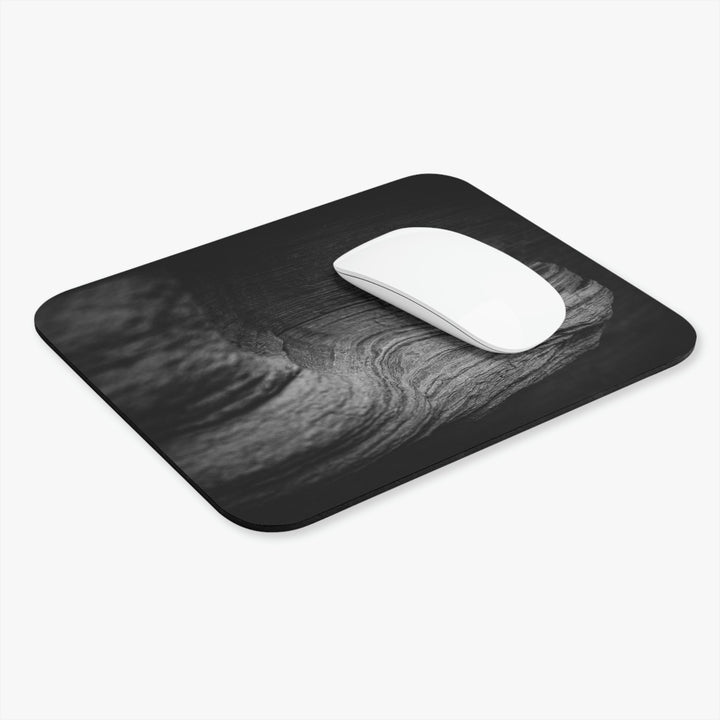 Sedimentary Rock Curves in Black and White - Mouse Pad (Rectangle) - Visiting This World