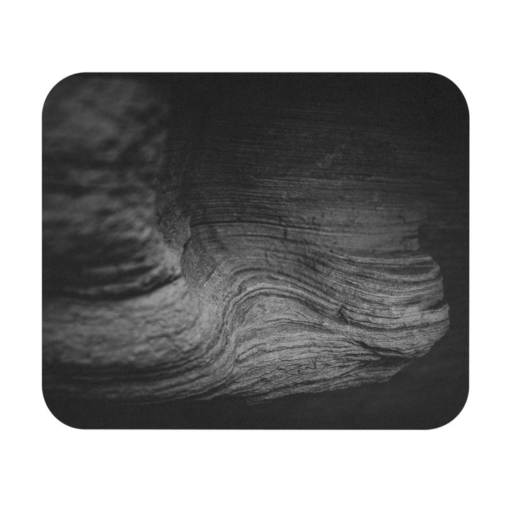 Sedimentary Rock Curves in Black and White - Mouse Pad (Rectangle) - Visiting This World