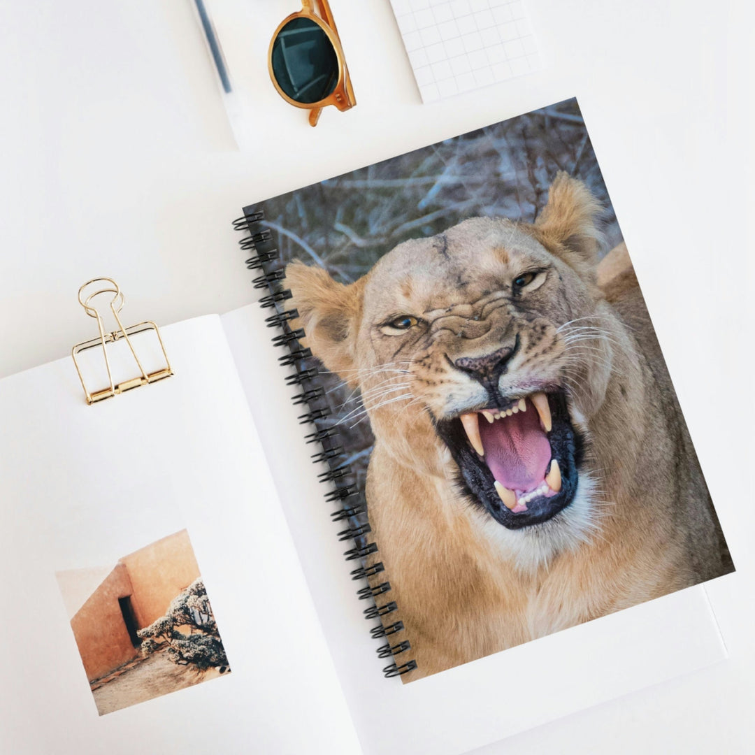 Snarled Smile - Spiral Ruled Line Notebook - Visiting This World