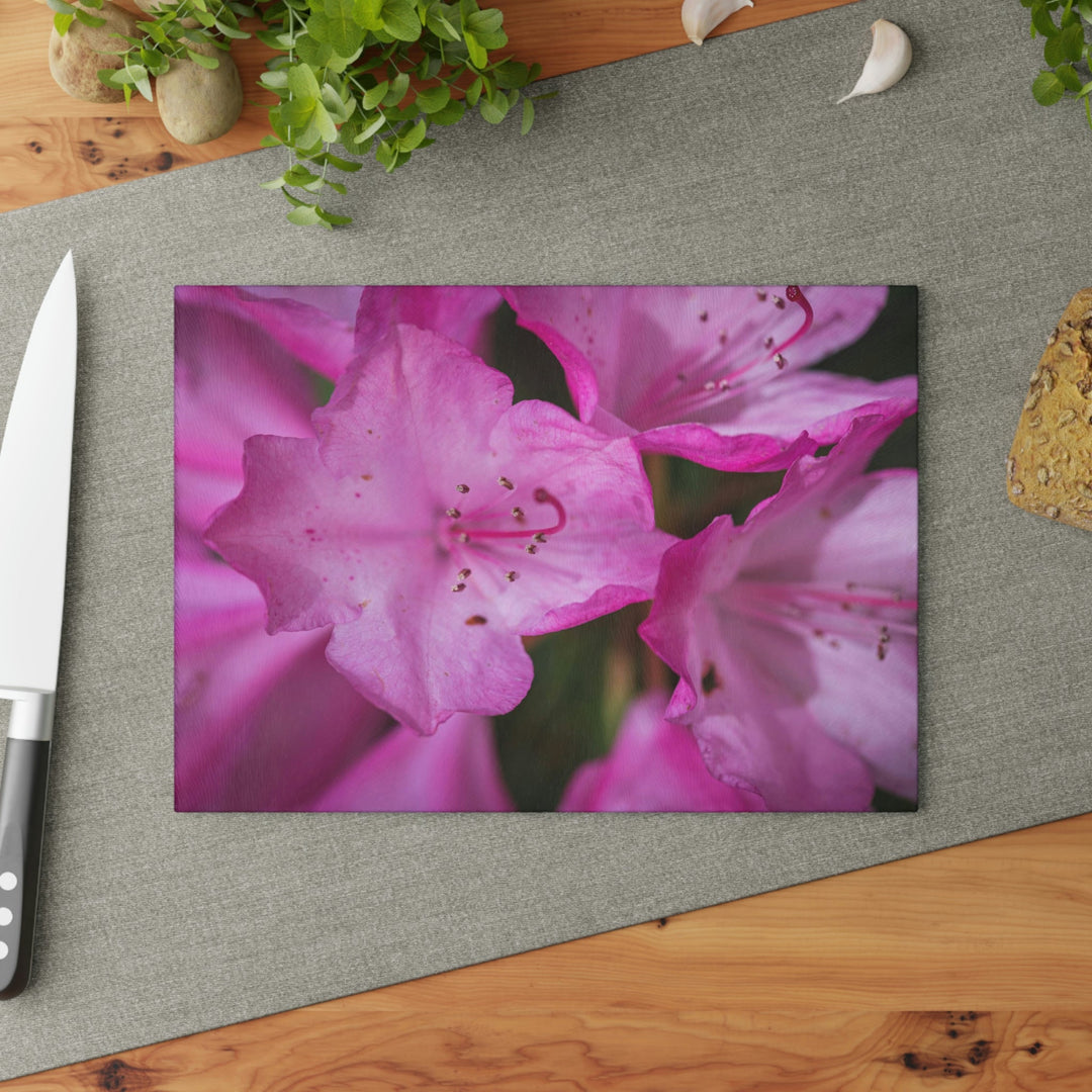 Soft Pinks - Glass Cutting Board - Visiting This World