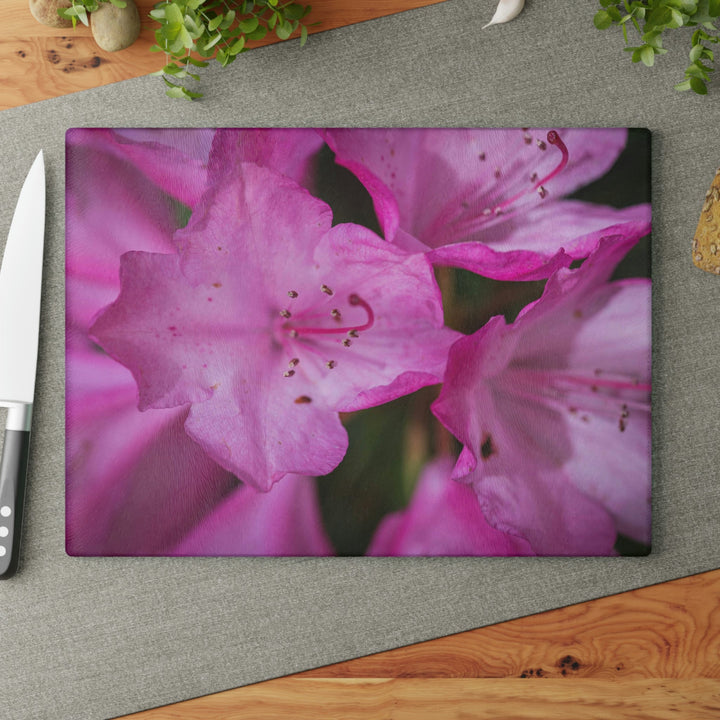 Soft Pinks - Glass Cutting Board - Visiting This World