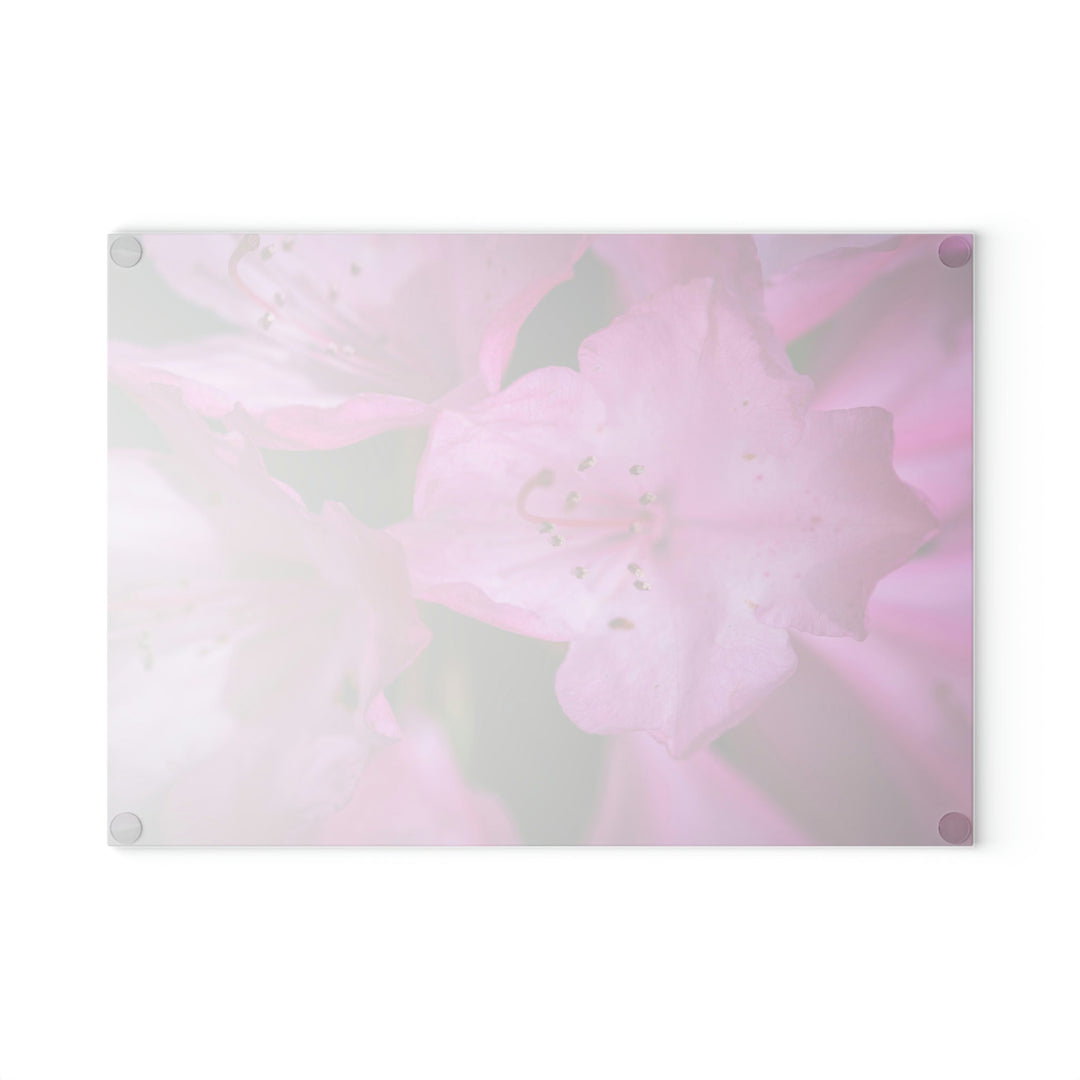 Soft Pinks - Glass Cutting Board - Visiting This World