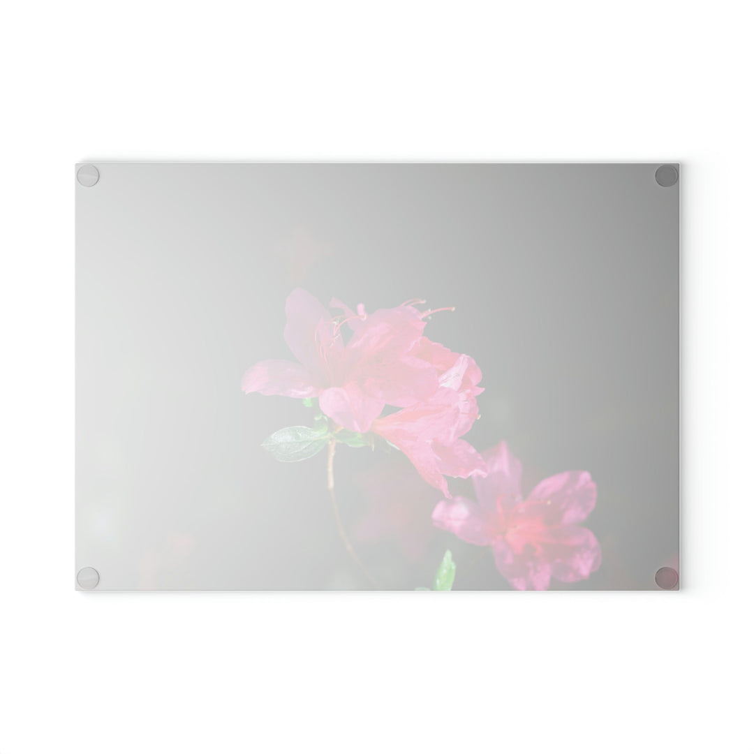 Standout Azalea - Glass Cutting Board - Visiting This World