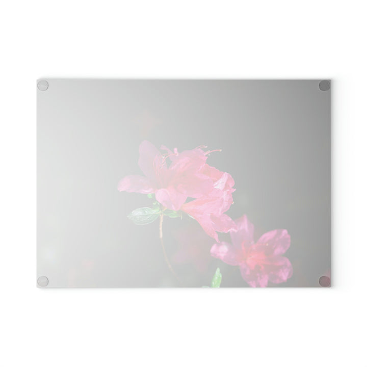 Standout Azalea - Glass Cutting Board - Visiting This World