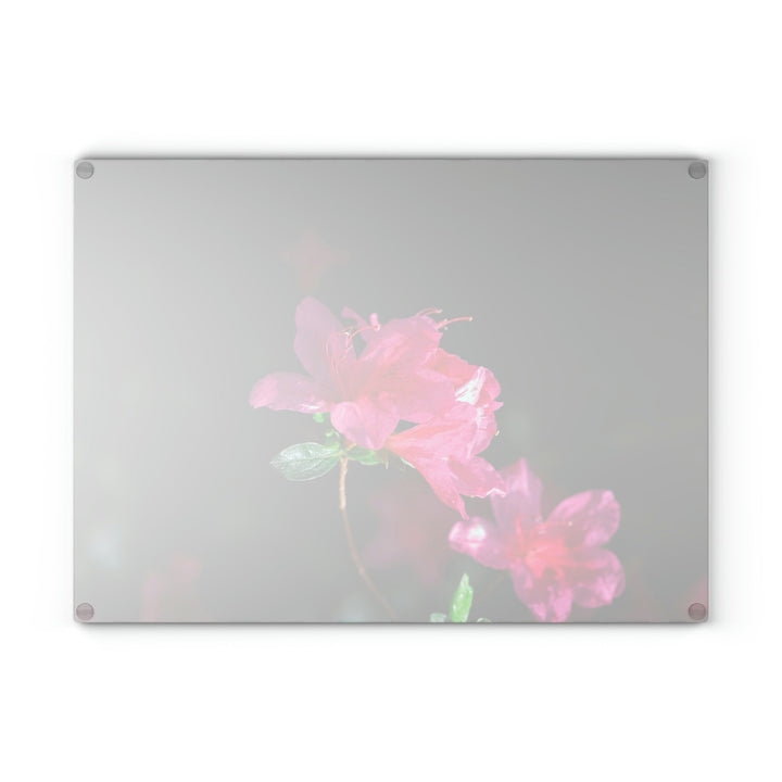 Standout Azalea - Glass Cutting Board - Visiting This World