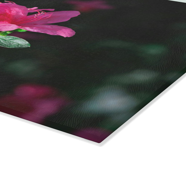 Standout Azalea - Glass Cutting Board - Visiting This World