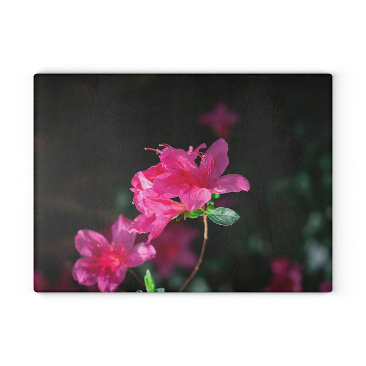 Standout Azalea - Glass Cutting Board - Visiting This World