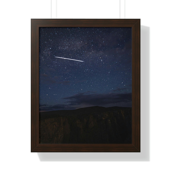 Starlink Above the Canyon - Framed Print - Visiting This World