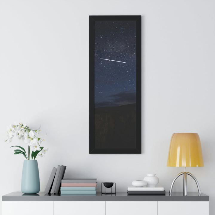 Starlink Above the Canyon - Framed Print - Visiting This World