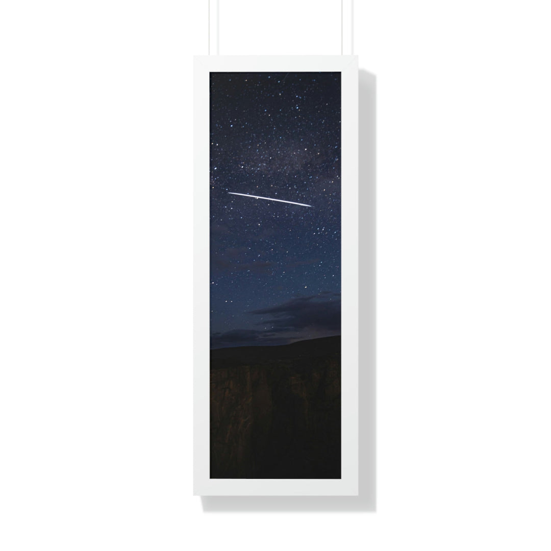 Starlink Above the Canyon - Framed Print - Visiting This World