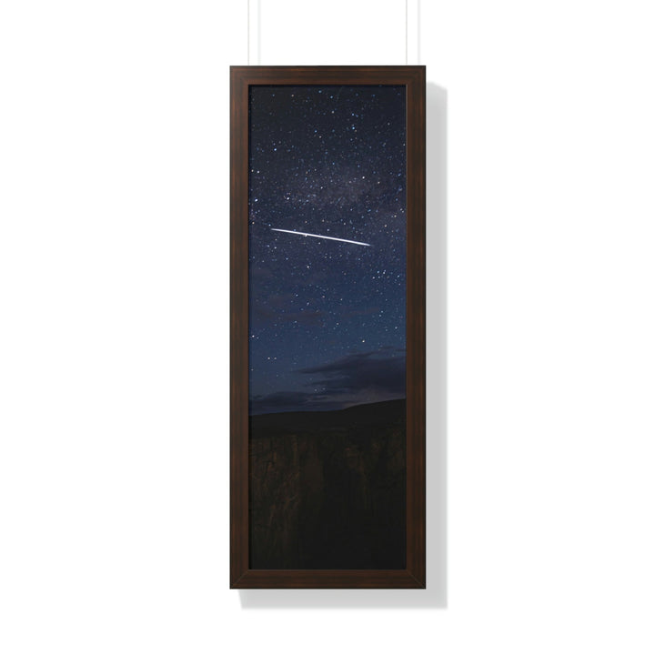 Starlink Above the Canyon - Framed Print - Visiting This World