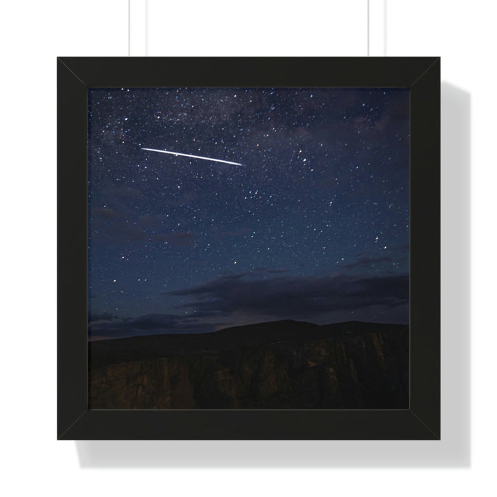 Starlink Above the Canyon - Framed Print - Visiting This World