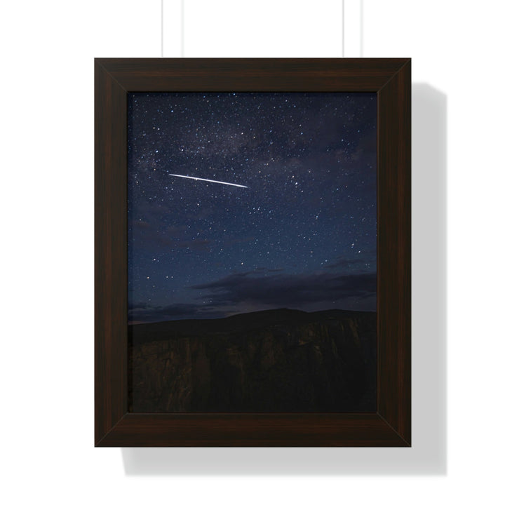 Starlink Above the Canyon - Framed Print - Visiting This World