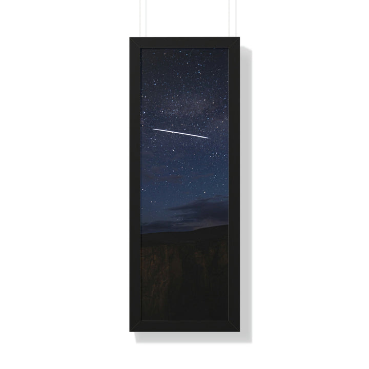 Starlink Above the Canyon - Framed Print - Visiting This World