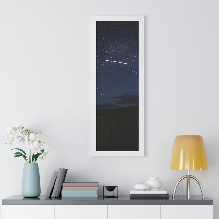 Starlink Above the Canyon - Framed Print - Visiting This World