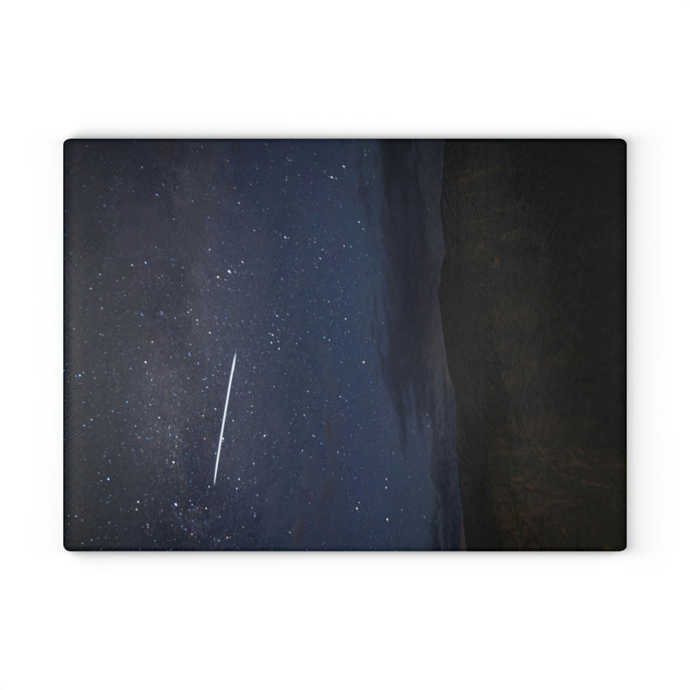 Starlink Above the Canyon - Glass Cutting Board - Visiting This World