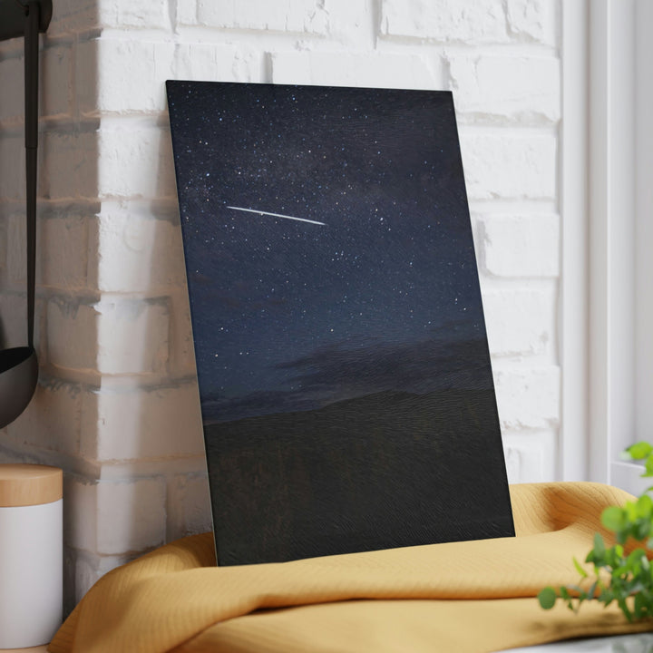 Starlink Above the Canyon - Glass Cutting Board - Visiting This World