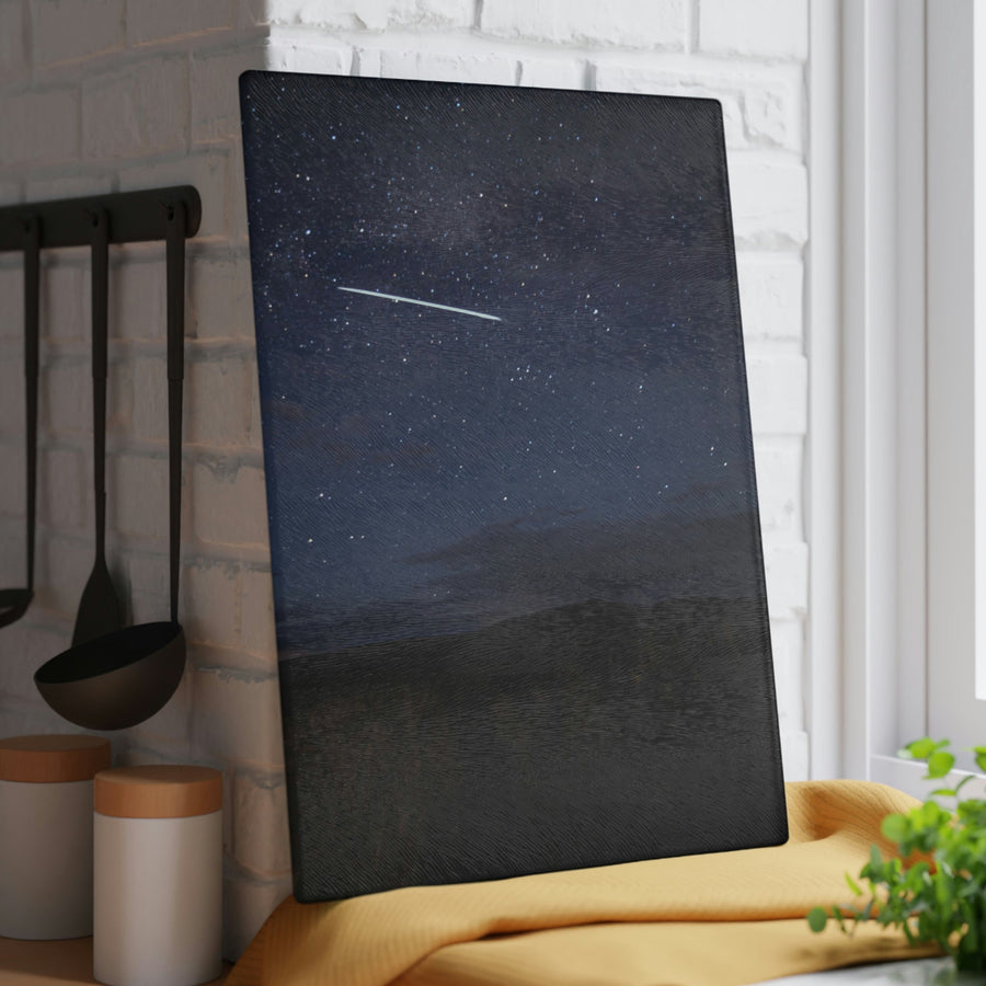 Starlink Above the Canyon - Glass Cutting Board - Visiting This World