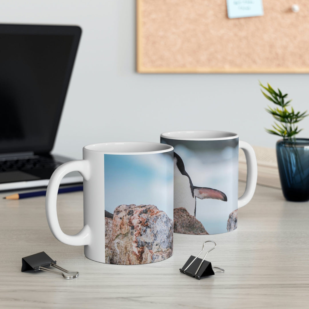 Stretched Penguin - Ceramic Mug 11oz - Visiting This World