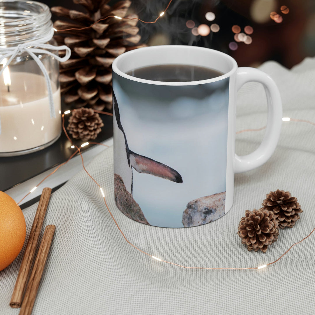 Stretched Penguin - Ceramic Mug 11oz - Visiting This World