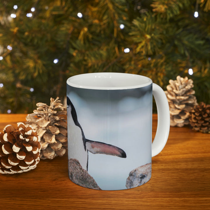 Stretched Penguin - Ceramic Mug 11oz - Visiting This World