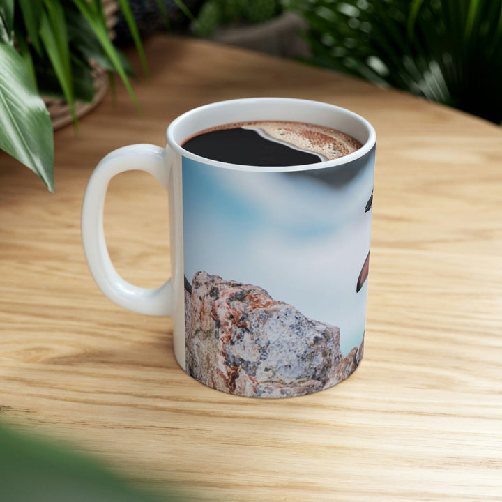 Stretched Penguin - Ceramic Mug 11oz - Visiting This World